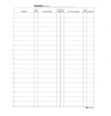 REGISTRO FIRME PRESENZE AL LAVORO 31X24 100PAG. E2819