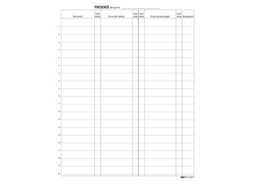 REGISTRO FIRME PRESENZE AL LAVORO 31X24 100PAG. E2819
