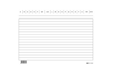 100 SCHEDE RIGATE ORIZZONTALE 15X21CM E3246BL EDIPRO