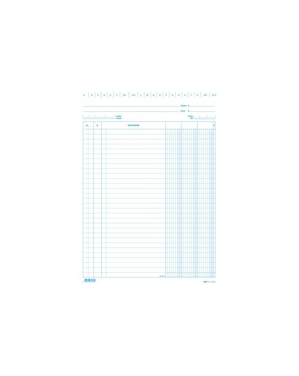 100 SCHEDE 2 COLONNE VERTICALE 21X15CM E3329BL EDIPRO