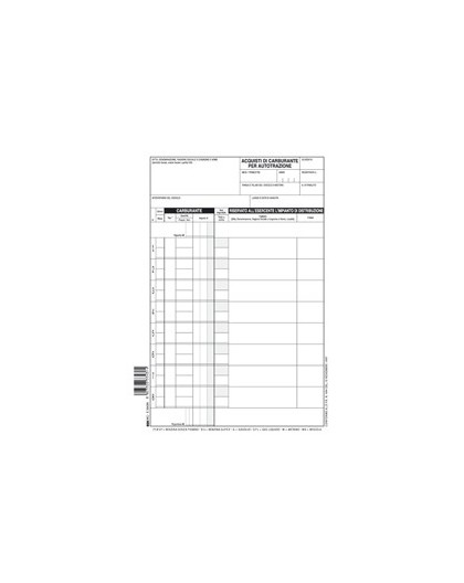 50 SCHEDE CARBURANTE 21X15CM E3343N EDIPRO