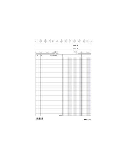 100 SCHEDE 3 COLONNE VERTICALE 21X15CM E3333 EDIPRO