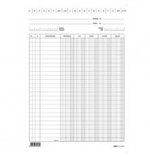 100 SCHEDE VERTICALI 24X17CM DARE/AVERE/SALDO/IVA E3426BL EDIPRO