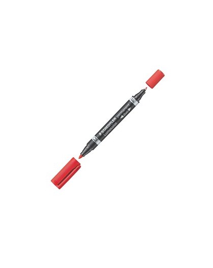 PENNARELLO LUMOCOLOR DUO PERMANENT 348 F/M ROSSO