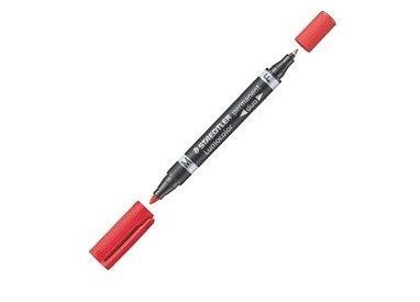 PENNARELLO LUMOCOLOR DUO PERMANENT 348 F/M ROSSO