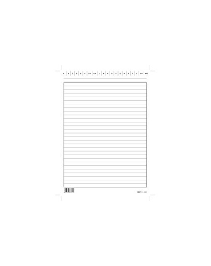 100 SCHEDE RIGATE VERTICALE 24X17CM E3393BL EDIPRO