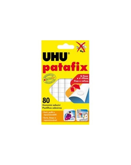 BLISTER 80 SUPPORTI GOMMA ADESIVA UHU PATAFIX BIANCO