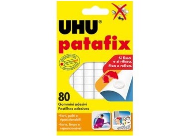 BLISTER 80 SUPPORTI GOMMA ADESIVA UHU PATAFIX BIANCO