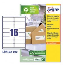 Etichette in carta riciclata bianca - 99,1x33,9mm - Laser - 100 fg Avery