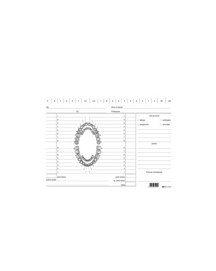 100 SCHEDE PER DENTISTI 17X24CM VERDE E3529 EDIPRO
