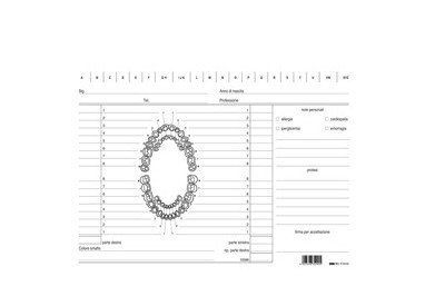 100 SCHEDE PER DENTISTI 17X24CM VERDE E3529 EDIPRO