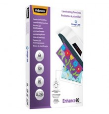 Scatola 100 pouches ENHANCE80 80mic A4 Fellowes