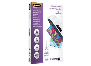 Scatola 100 pouches ENHANCE80 80mic A3 Fellowes