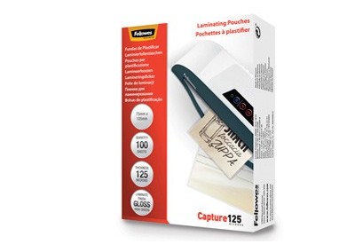 Scatola 100 pouches CAPTURE125 125mic A4 Fellowes