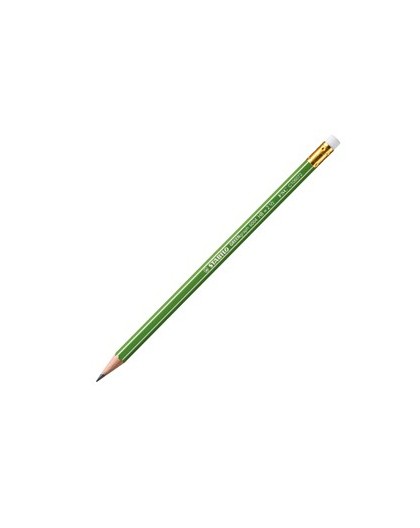 SCATOLA 12 MATITE C/GOMMINO GRAFITE HB FSC STABILO GREEN GRAPH