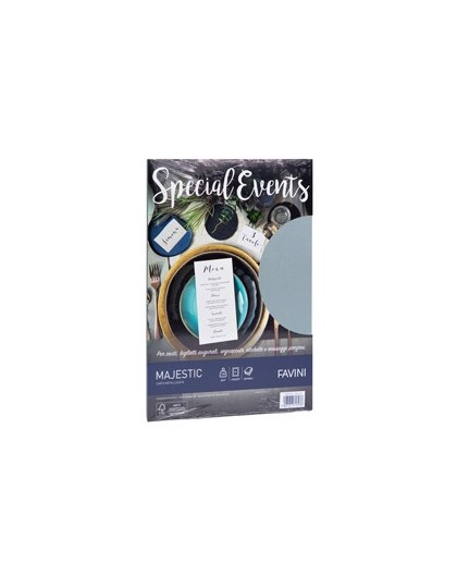 Carta metallizzata SPECIAL EVENTS A4 20fg 120gr argento FAVINI