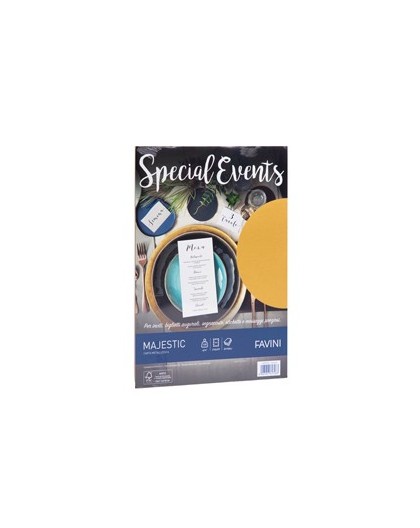 Carta metallizzata SPECIAL EVENTS A4 20fg 120gr oro FAVINI