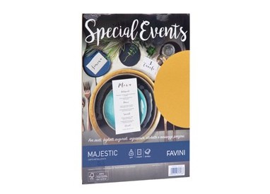 Carta metallizzata SPECIAL EVENTS A4 20fg 120gr oro FAVINI