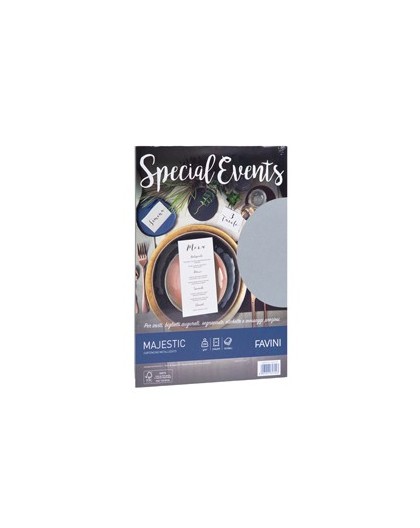 Carta metallizzata SPECIAL EVENTS A4 10fg 250gr argento FAVINI