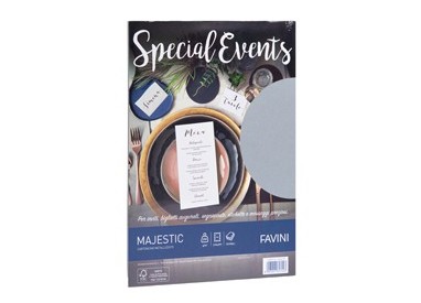 Carta metallizzata SPECIAL EVENTS A4 10fg 250gr argento FAVINI