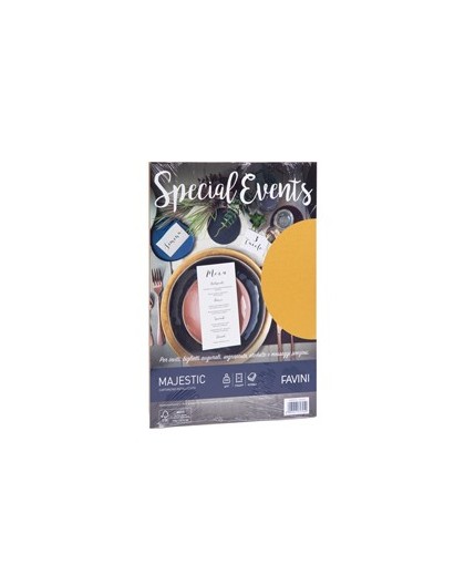 Carta metallizzata SPECIAL EVENTS A4 10fg 250gr oro FAVINI