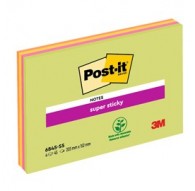 BLOCCO 45foglietti Post-it® Super Sticky 203x152mm MEETING NOTE NEON 6845-SSP