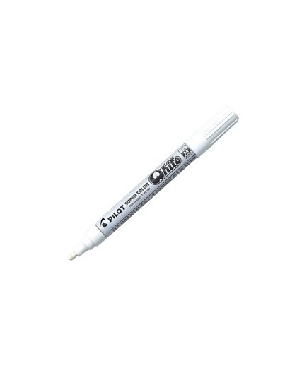 Marcatore SUPER COLOR punta media vernice white PILOT
