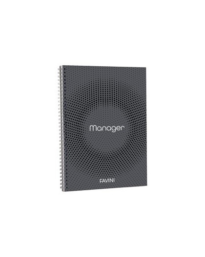 BLOCCO SPIRAL MANAGER 23X29,7CM 10MM 90FG 80GR 4fori microperforato FAVINI