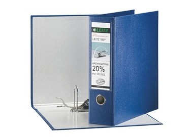 Registratore LEITZ 180° G65 blu dorso 8cm f.to protocollo LEITZ