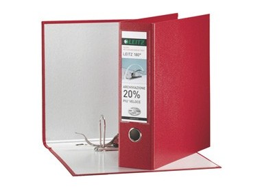 Registratore LEITZ 180° G65 rosso dorso 8cm f.to protocollo LEITZ
