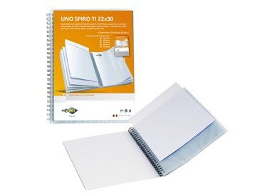 Portalistini Uno Spiro TI 22x30cm 30buste c/spirale personaliz.Sei Rota