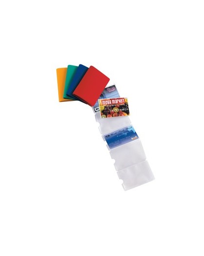 5 Porta Card6 color assortiti in pvc 6 tasche 5,8x8,7cm SEI ROTA