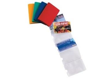 5 Porta Card6 color assortiti in pvc 6 tasche 5,8x8,7cm SEI ROTA