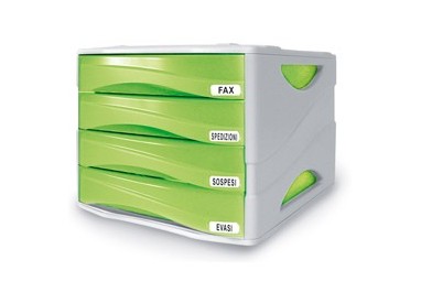 CASSETTIERA 4 CASS. SMILE VERDE TRASP. ARDA