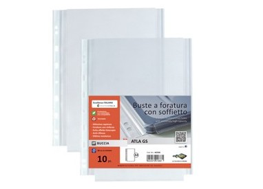 10 buste forate ATLA GS 21x29,7cm c/soffietto BA SEI ROTA