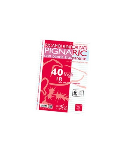 RICAMBI FORATI RINFORZATI A4 1RIGO 40FG 80GR PIGNARIC