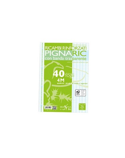 RICAMBI FORATI RINFORZATI A4 4MM 40FG 80GR PIGNARIC