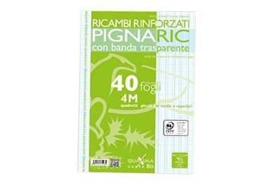 RICAMBI FORATI RINFORZATI A4 4MM 40FG 80GR PIGNARIC