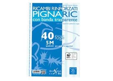 RICAMBI FORATI RINFORZATI A4 5MM 40FG 80GR PIGNARIC