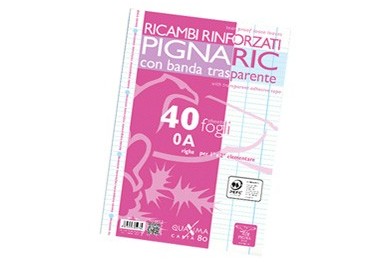 RICAMBI FORATI RINFORZATI A4 RIGO DI 1° 40FG 80GR PIGNARIC