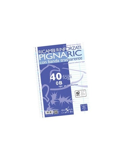 RICAMBI FORATI RINFORZATI A4 RIGO DI 3° 40FG 80GR PIGNARIC