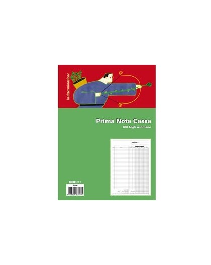 BLOCCO PRIMA NOTA CASSA 31x21cm 100FG USO MANO E5356