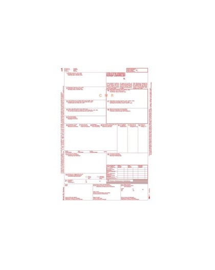 MODELLO CMR LETTERA VETTURA INTERNAZ. 5COPIE autoric 12"x24CM 100FG E0052BIS