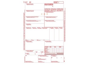 MODELLO CMR LETTERA VETTURA INTERNAZ. 5COPIE autoric 12"x24CM 100FG E0052BIS