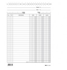100 SCHEDE VERTICALE 21X15CM DARE/AVERE/SALDO E3336BL