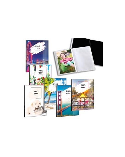 ALBUM FOTO SALDATO 125x165mm fino a 24 FOTO 10x15cm assortiti LEBEZ