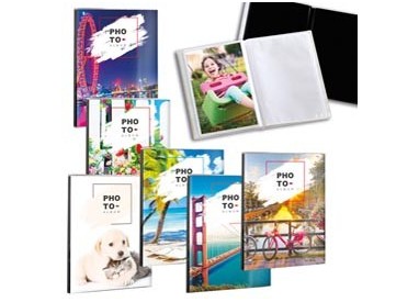 ALBUM FOTO SALDATO 125x165mm fino a 24 FOTO 10x15cm assortiti LEBEZ