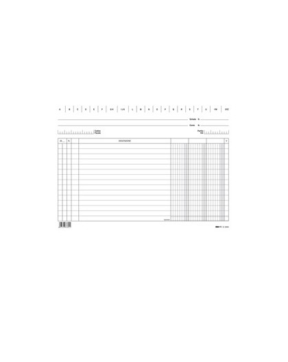 100 SCHEDE 3 COLONNE ORIZZONTALI 17X24CM E3369BL