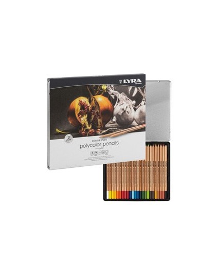 L2001240 ASTUCCIO METALLO 24 PASTELLI REMBRANDT POLYCOLOR LYRA