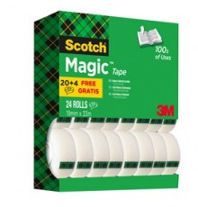 PROMO PACK 20+4 NASTRO ADESIVO SCOTCH MAGIC 810 19MMX33MT